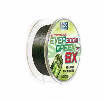 Asso Ever Green 8 Örgü Mumlu İp Misina 130MT 0.12mm 