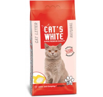 Cat’s White Kokusuz Topaklaşan Doğal Bentonit Kedi Kumu 5 Kg 